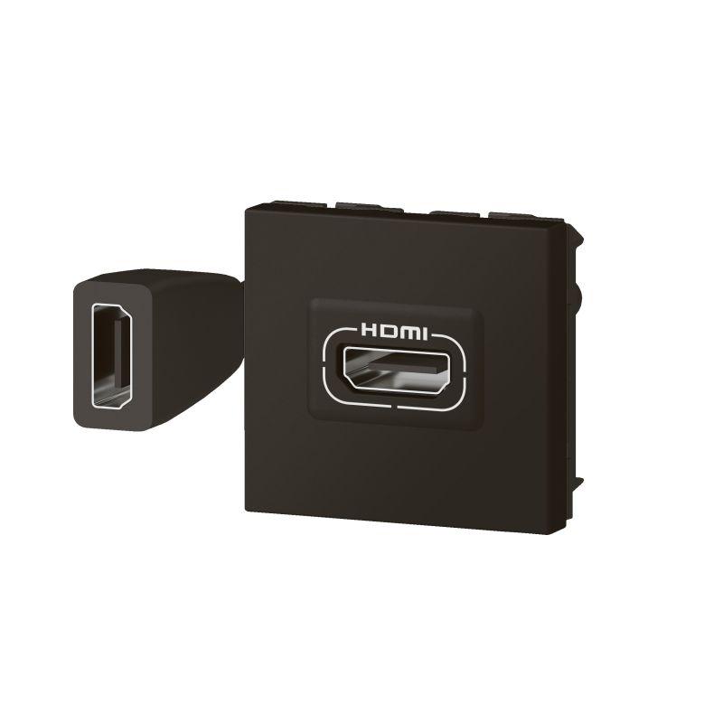 Розетка 2мод. HDMI Mosaic со шнуром черн. Leg 079479L