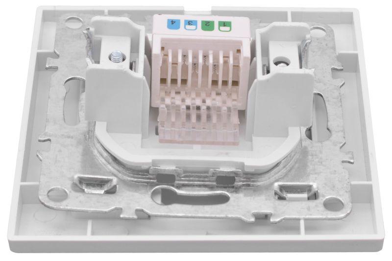 Розетка компьютерная 1-м СП Минск RJ45 бел. Basic EKF ERK01-035-10