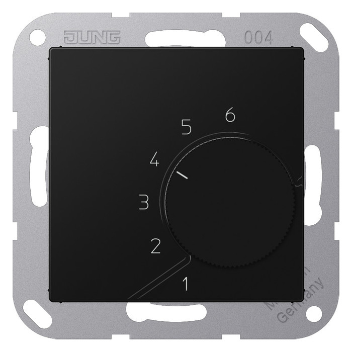 Терморегулятор Jung A 500, механический, черный матовый, TRA236SWM