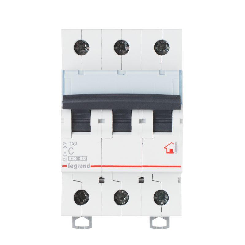 Выключатель автоматический модульный 3п B 50А 10кА TX3 6000 3мод. 400В Leg 403893